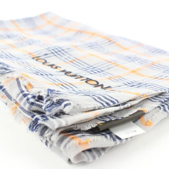 Louis Vuitton Monogram Plaid Logo Scarf 693lvs319 - Picture 9 of 12
